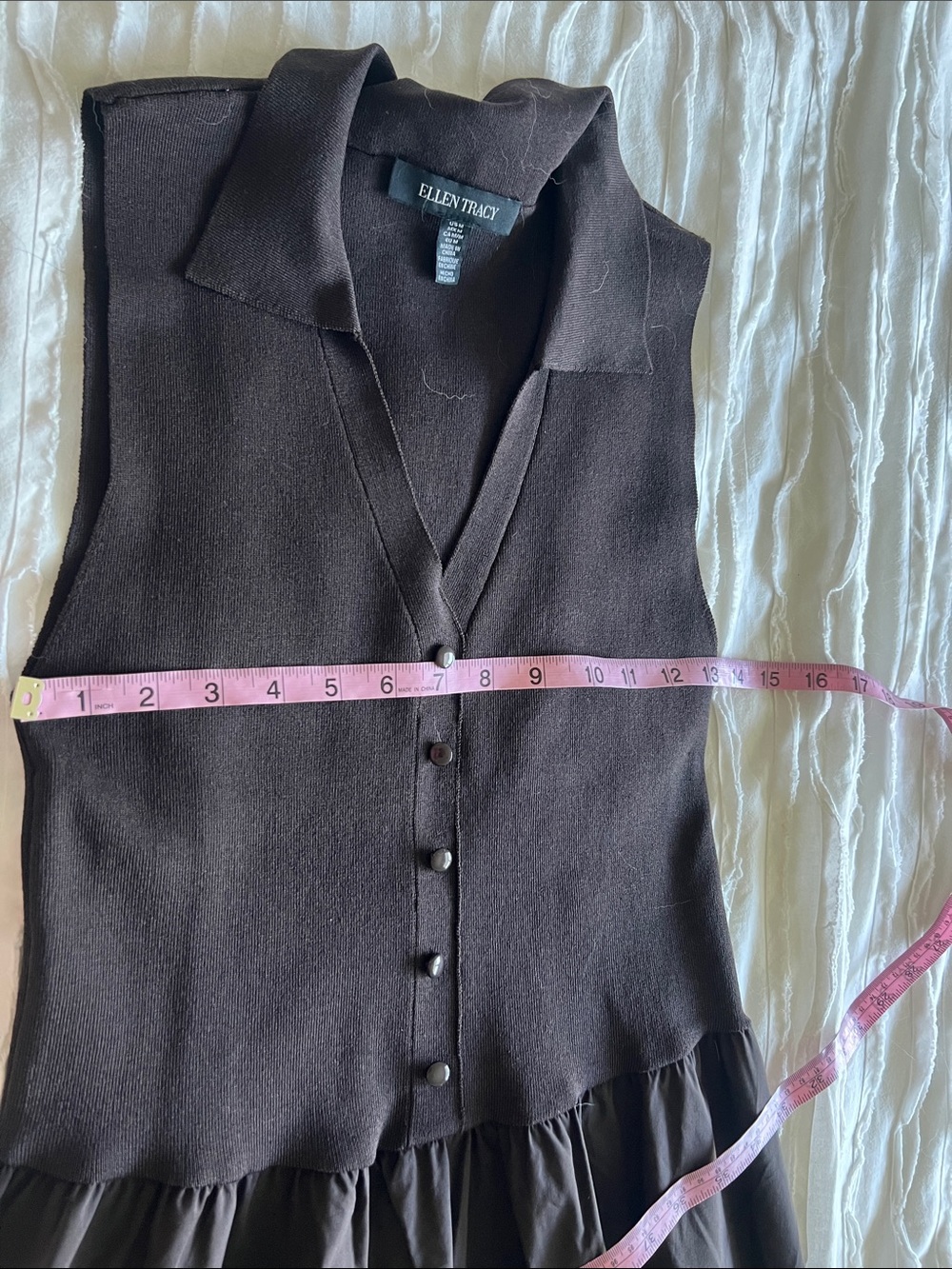Ellen Tracy Sleeveless Maxi Dress in Dark Brown - Picture 3 of 8